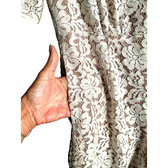 Bcbg Haile Cream Lace Short Romper - Picture 4 of 5